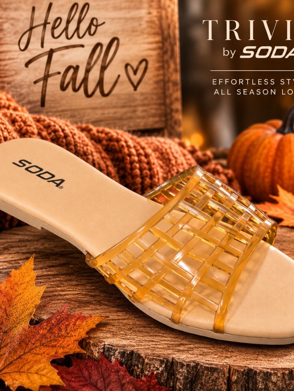 SODA “Trivia” Woven Jelly Slide Sandals – Size 10 – New in Box
